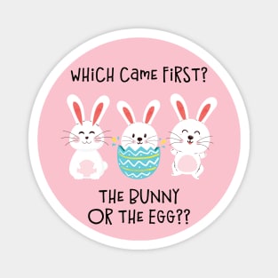 Funny Which Came First Easter Bunny Joke Magnet